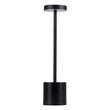 GloboStar® JOJO 76520 Επαναφορτιζόμενο Επιτραπέζιο Φωτιστικό Πορτατίφ LED 1.5W 105lm 120° DC 5V IP44 CCT Ultra Θερμό 1500K - Φυσικό Λευκό 4500K - Ψυχρό Λευκό 6000K Dimmable Μαύρο Αλουμίνιο - Μ8 x Π8 x Υ34cm - 2 Χρόνια Εγγύηση