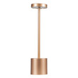GloboStar® JOJO 76522 Επαναφορτιζόμενο Επιτραπέζιο Φωτιστικό Πορτατίφ LED 1.5W 105lm 120° DC 5V IP44 CCT Ultra Θερμό 1500K - Φυσικό Λευκό 4500K - Ψυχρό Λευκό 6000K Dimmable Χάλκινο Αλουμίνιο - Μ8 x Π8 x Υ34cm - 2 Χρόνια Εγγύηση