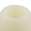 GloboStar® CANDLE 79537 Διακοσμητικό Realistic Κερί με LED Εφέ Κινούμενης Φλόγας - Μπαταρίας 3 x LR1130 Θερμό Λευκό 2700K Μπεζ D6 x H5cm