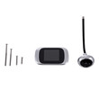 GloboStar® 86067 Επαναφορτιζόμενη Ψηφιακή Έξυπνη Camera Εξώπορτας 90° Μοιρών με Έγχρωμη Οθόνη 2.8" Inches - USB - Νυχτερινή Όραση με LED IR - Κουδούνι - Ασημί