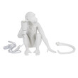 GloboStar® APES 01808 Μοντέρνο Επιτραπέζιο Φωτιστικό Πορτατίφ Μονόφωτο 1 x E27 IP20 Λευκό Πλαστικό - Μ30 x Π27 x Υ30cm