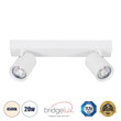 GloboStar® LEONARDO 60347 Μοντέρνο Φωτιστικό Οροφής Ράγα με Κινούμενα Σποτ LED Spot Downlight 20W 2400lm 60° AC 220-240V IP20 Μ32 x Π7 x Υ11.8cm - Λευκό - Φυσικό Λευκό 4500K - Bridgelux COB - 5 Years Warranty