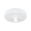 GloboStar® DIY 77500 Επιτοίχια Στρογγυλή Ροζέτα - Βάση για 1 Κρεμαστό Φωτιστικό - Φ10 x Υ2cm - Λευκό - Μεταλλικό - 5 Χρόνια Εγγύηση