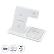 GloboStar® 79706 Επιτραπέζια Σταθερή Βάση Ασύρματης Φόρτισης Fast Charging για Κινητά - Earphones - Smart Watches 15W Max - Λευκό