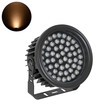 GLOBOSTAR® FLOOD-NEVA 90397 Προβολέας Σποτ Wall Washer LED 54W 4590lm 30° DC 24V Αδιάβροχο IP65 Αρχιτεκτονικό Πορτοκαλί 2200K Dimmable - Μαύρο - Μ24.5 x Π24.5 x Υ14.7cm - 3 Χρόνια Εγγύηση