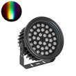 GLOBOSTAR® FLOOD-NEVA 90400 Προβολέας Σποτ Wall Washer LED 72W 6120lm 30° DC 24V Αδιάβροχο IP65 RGBW DMX512 Dimmable - Μαύρο - Μ24.5 x Π24.5 x Υ14.7cm - 3 Χρόνια Εγγύηση