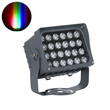GLOBOSTAR® FLOOD-XENA 90700 Προβολέας Σποτ Wall Washer με Αντιθαμβωτική Γρίλια LED 48W 4080lm 10° DC 24V Αδιάβροχο IP65 RGBW DMX512 Dimmable - Γκρι Ανθρακί - Μ17.5 x Π12.5 x Υ18cm - 3 Χρόνια Εγγύηση