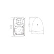 GloboStar® FDB ES104WT 98001 Facilities Speaker - Παθητικό Ηχείο Εγκαταστάσεων Επιτοίχιο με Μετασχηματιστή 100V & 16Ω - 40W RMS (160W Peak) - 1 x 4" Inches LF & 1 x 0.8" Inches HF - Αδιάβροχο IP65 - Λευκό - Μ14.1 x Π17 x Υ23cm - Ζεύγος