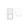 GloboStar® FDB ES106WT 98003 Facilities Speaker - Παθητικό Ηχείο Εγκαταστάσεων Επιτοίχιο με Μετασχηματιστή 100V & 16Ω - 80W RMS (320W Peak) - 1 x 6" Inches LF & 1 x 1" Inches HF - Αδιάβροχο IP65 - Λευκό - Μ18.2 x Π22.4 x Υ36.2cm - Ζεύγος