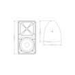 GloboStar® FDB ES108BT 98004 Facilities Speaker - Παθητικό Ηχείο Εγκαταστάσεων Επιτοίχιο με Μετασχηματιστή 100V & 16Ω - 150W RMS (600W Peak) - 1 x 8" Inches LF & 1 x 1" Inches HF - Αδιάβροχο IP65 - Μαύρο - Μ24 x Π28.5 x Υ45cm