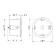 GloboStar® FDB C600T 98012 Facilities Speaker - Παθητικό Ηχείο Εγκαταστάσεων Χωνευτό Οροφής με Μετασχηματιστή 100V & 8Ω - 40W RMS (80W Peak) - 1 x 6" Inches LF & 1 x 1" Inches HF -  IP20 - Λευκό - Φ24 x Υ15.3cm