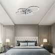 GloboStar® ROYAL-R 61324 Φωτιστικό Οροφής Design LED CCT 135W 16200lm 360° AC 220-240V - Εναλλαγή Φωτισμού μέσω Τηλεχειριστηρίου All In One Ψυχρό 6000k+Φυσικό 4500k+Θερμό 2700k Dimmable - Μ80.5 x Π59 x Υ12cm - Ασημί Νίκελ - 3 Years Warranty