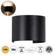 GloboStar® AXIS-R 60637 Φωτιστικό Τοίχου - Απλίκα Αρχιτεκτονικού Φωτισμού Εσωτερικού/Εξωτερικού Χώρου Up & Down LED 10W 1150lm 10 έως 60° AC 220-240V Αδιάβροχο IP65 Μ10 x Π10 x Υ10cm - Θερμό Λευκό 2700K - Μαύρο - Bridgelux Chip - 3 Years Warranty