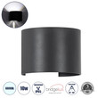 GloboStar® AXIS-R 60642 Φωτιστικό Τοίχου - Απλίκα Αρχιτεκτονικού Φωτισμού Εσωτερικού/Εξωτερικού Χώρου Up & Down LED 10W 1250lm 10 έως 60° AC 220-240V Αδιάβροχο IP65 Μ10 x Π10 x Υ10cm - Ψυχρό Λευκό 6000K - Γκρι Ανθρακί- Bridgelux Chip - 3 Years Warranty