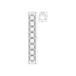 GloboStar® FDB K803 98024 PA Speaker - Παθητικό Ηχείο Column Κολωνάτο Επιτοίχιο & Επιδαπέδιο 8Ω - 200W RMS (800W Peak) - 8 x 3" Inches Mid & HF - IP20 - Μαύρο - Μ10 x Π11 x Υ75cm - Ζεύγος