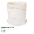 GloboStar® Artificial Garden LINDOS 20450 Πήλινο Κεραμικό Κασπώ Γλάστρα - Flower Pot Απαλό Ροζ Φ20cm x Υ20cm