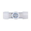 GloboStar® 70660 Σύνδεσμος T για Μονόχρωμο Φωτοσωλήνα LED 360° Degree DC 230V 2 Pin Αδιάβροχος IP68