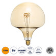 GloboStar® 99028 Λάμπα LED Soft T Spiral Filament E27 BR200 MAROON Γλόμπος 6W 420lm 360° AC 220-240V IP20 Φ20 x Υ25.5cm Ultra Θερμό Λευκό 2200K με Μελί Γυαλί - Dimmable - 3 Years Warranty