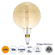 GloboStar® 99029 Λάμπα LED Long Filament E27 G300 BULETTE Γλόμπος 10W 800lm 360° AC 220-240V IP20 Φ30 x Υ49cm Ultra Θερμό Λευκό 2200K με Μελί Γυαλί - Dimmable - 3 Years Warranty - The Bigger Bulb in Greece