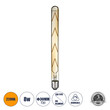 GloboStar® 99050 Λάμπα LED Long Filament E27 T30 Σωλήνας 8W 720lm 360° AC 220-240V IP20 Φ3 x Υ30cm Ultra Θερμό Λευκό 2200K με Μελί Γυαλί - Dimmable - 3 Years Warranty