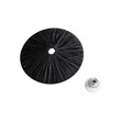 GloboStar® COLOMBO 02279 Boho Επιτοίχιο Φωτιστικό Απλίκα Μονόφωτο 1 x E27 IP20 Μαύρη Ράφια - Μ40 x Π40 x Υ9cm