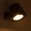 GloboStar® GARDENIA 60798 Φωτιστικό Τοίχου - Απλίκα Αρχιτεκτονικού Φωτισμού Εσωτερικού/Εξωτερικού Χώρου Up or Down LED 7W 700lm 60° AC220-240V Αδιάβροχο IP65 - Σώμα Αλουμινίου & Tempered Glass - Μ9.5 x Π13 x Υ7.7cm - Θερμό Λευκό 2700K - Γκρι Ανθρακί - Bridgelux Chip - 5 Years Warranty
