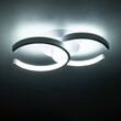 GloboStar® EVA 61068 Φωτιστικό Οροφής Design LED CCT 16W 1920lm 300° AC 220-240V - Εναλλαγή Φωτισμού μέσω Διακόπτη On/Off All In One Ψυχρό 6000k+Φυσικό 4500k+Θερμό 2700k Μ33 x Π21 x Υ7cm - Λευκό