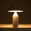 GloboStar® URANUS-S 61450 Μοντέρνο Επιτραπέζιο Φωτιστικό Πορτατίφ Δίφωτο 2 x E27 IP20 Λευκό Μέταλλο - Μ25 x Π25 x Υ39cm