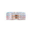 GloboStar® FAST-CONNECT 69907 Διπλή Κλέμα Ταχείας Σύνδεσης & Διακλάδωσης Καλωδίων - 2 x Είσοδοι & 2 x Έξοδοι με Συμβατή Διατομή Καλωδίων 0.08mm² έως 2.5mm² - 250V/4KV 32A Max - Μ2 x Π4 x Υ1.5cm - Διάφανο με Πορτοκαλί & Μπλε - Πακέτο 5 Τεμαχίων - 5 Years Warranty