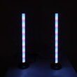 GloboStar® DIGICOLUMN 90760 Επιτραπέζιο Φωτιστικό Πορτατίφ LED 16W 1280lm 180° DC 5V IP20 RGB Dimmable Ασημί Πλαστικό - Μ3 x Π3 x Υ45cm - ΣΕΤ 2 Τεμαχίων - 2 Χρόνια Εγγύηση
