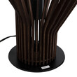 GloboStar® MIHIRO 02177 Boho Επιτραπέζιο Φωτιστικό Πορτατίφ Μονόφωτο 1 x E27 IP20 Καφέ Ξύλο με Μαύρο Μέταλλο - Μ33 x Π33 x Υ57cm