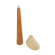 GloboStar® KAUAI 02230 Boho Επιδαπέδιο Φωτιστικό Μονόφωτο 1 x E27 IP20 Καφέ Ξύλο με Μπεζ Ύφασμα - Μ55 x Π42 x Υ145cm