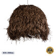 GloboStar® GUADELOUPE 02295 Boho Κρεμαστό Φωτιστικό Καμπάνα Μονόφωτο 1 x E27 IP20 Καφέ Raffia - Μ120 x Π120 x Υ100cm
