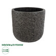 GloboStar® Artificial Garden LUCCA 20756 Επιδαπέδιο Πολυεστερικό Τσιμεντένιο Κασπώ Γλάστρα - Flower Pot Καφέ Φ31 x Υ28cm