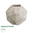 GloboStar® Artificial Garden BOROUGH 20782 Επιδαπέδιο Πολυεστερικό Τσιμεντένιο Κασπώ Γλάστρα - Flower Pot Λευκό με Μπεζ Μ30 x Π30 x Υ30cm
