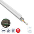 GloboStar® GLASSBOARD-PROFILE 70812-3M Προφίλ Αλουμινίου - Βάση & Ψύκτρα Ταινίας LED με Λευκό Γαλακτερό Κάλυμμα - Χρήση για Μοριακό Φωτισμό Γυαλιού Πάχους 10mm - Πατητό Κάλυμμα - Ασημί - 3 Μέτρα - Πακέτο 5 Τεμαχίων - Μ300 x Π1.7 x Υ3cm
