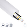 GloboStar® SURFACEPENDANT-PROFILE 70856-1M Προφίλ Αλουμινίου - Βάση & Ψύκτρα Ταινίας LED με Λευκό Γαλακτερό Κάλυμμα - Επιφανειακή & Κρεμαστή Χρήση - Πατητό Κάλυμμα - Μαύρο - 1 Μέτρο - Μ100 x Φ6cm