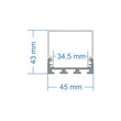 GloboStar® SURFACEPENDANT-PROFILE 70866-1M Προφίλ Αλουμινίου - Βάση & Ψύκτρα Ταινίας LED με Λευκό Γαλακτερό Κάλυμμα - Επιφανειακή & Κρεμαστή Χρήση - Πατητό Κάλυμμα - Μαύρο - 1 Μέτρο - Μ100 x Π4.5 x Υ4.2cm