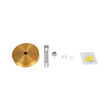GloboStar® DIY 77503 Επιτοίχια Στρογγυλή Ροζέτα - Βάση για 1 Κρεμαστό Φωτιστικό - Φ10 x Υ2cm - Χρυσό - Μεταλλικό - 5 Χρόνια Εγγύηση