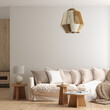 GloboStar® SALERNO 02187 Boho Κρεμαστό Φωτιστικό Πλέγμα Μονόφωτο 1 x E27 IP20 Μπεζ & Καφέ Σχοινί - Μ50 x Π50 x Υ50cm