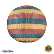 GloboStar® CABALLEROS 02064 Boho Κρεμαστό Φωτιστικό Μπάλα Μονόφωτο 1 x E27 IP20 Πολύχρωμο Ξύλο - Μ100 x Π100 x Υ100cm