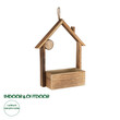 GloboStar® Artificial Garden ALSACE 20552 Κρεμαστό Διακοσμητικό Ξύλινο Κασπώ Γλάστρα - Flower Pot Καφέ Μ18 x Π7.5 x Υ27cm