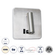 GloboStar® LADY-S 60945 Μοντέρνο Φωτιστικό Τοίχου - Απλίκα Ξενοδοχείου Bed Side LED 6W 600lm 36° & 360° AC 220-240V - Reading Light & Κρυφός Φωτισμός - Φορτιστής USB 3A - Μ15 x Π15 x Υ7cm - Φυσικό Λευκό 4500K - Νίκελ Βούρτσας- 3 Χρόνια Εγγύηση