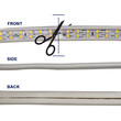 GloboStar® 70512 Wide Ταινία Διπλής Σειράς Epistar LED SMD 2835 1m 24W/m 180LED/m 3216lm/m 120° DC 230V Αδιάβροχη IP68 Θερμό Λευκό 3000K Dimmable