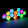 GloboStar® DIGIOCTA 90449 Σετ 12 Ψηφιακων LED RGB Φωτιστικών Κυψελών με Ψηφιακό Controller με WiFi Smart APP & Ασύρματο Χειριστήριο RF 2.4Ghz - LED SMD 5050 18W/Σετ 168PIXEL/Σετ 1440lm/Σετ 120° DC 5V με USB 2.0 IP20 Πολύχρωμο RGB - Dimmable - Μ10.5 x Π10.5 x Υ3cm Ανά Κυψέλη - 2 Χρόνια Εγγύηση