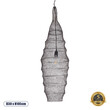 GloboStar® KENTUCKY 01908 Vintage Κρεμαστό Φωτιστικό Πλέγμα Μονόφωτο 1 x E27 IP20 Καφέ Μέταλλο - Μ30 x Π30 x Y105m