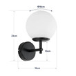 GloboStar® DALPH 203-0030 Vintage Επιτοίχιο Φωτιστικό Απλίκα Μονόφωτο 1 x E27 IP20 Λευκό Μέταλλο με Λευκό Γυαλί - M18 x Π15 x Υ23cm