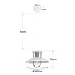 GloboStar® BILLA 203-0041 Vintage Κρεμαστό Φωτιστικό Καμπάνα Μονόφωτο 1 x E27 IP20 Λευκό & Χρυσό Μέταλλο - M30.5 x Π30.5 x Υ20cm