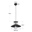 GloboStar® BILLA 203-0042 Vintage Κρεμαστό Φωτιστικό Καμπάνα Μονόφωτο 1 x E27 IP20 Μαύρο & Χρυσό Μέταλλο - M30.5 x Π30.5 x Υ20cm