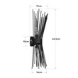GloboStar® HORN 203-0043 Vintage Επιτοίχιο Φωτιστικό Απλίκα Δίφωτο 2 x E14 IP20 Μαύρο Μέταλλο - Μ14 x Π17 x Υ44.5cm